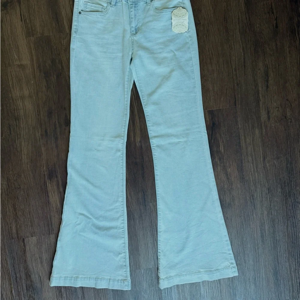 Altar'd State Sky Blue Flare Jeans - Picture 1 of 4